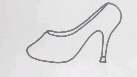 高跟鞋简笔画 高跟鞋简笔画图片大全
