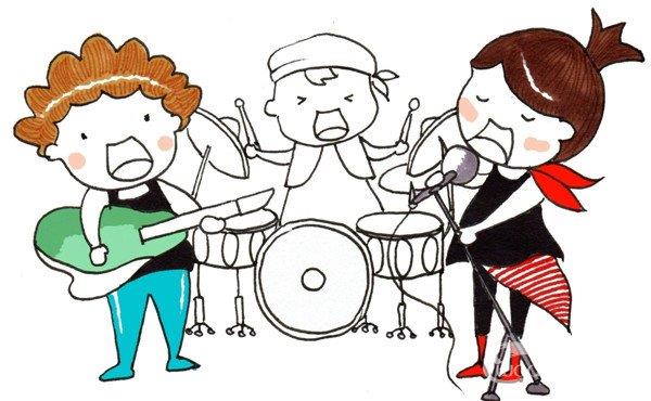 乐队组合的简笔画怎么画 乐队组合的简笔画画法