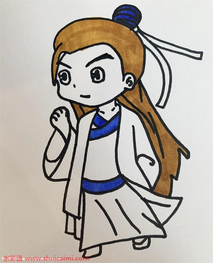 古风男生侧脸怎么画 男生侧脸简笔画步骤图