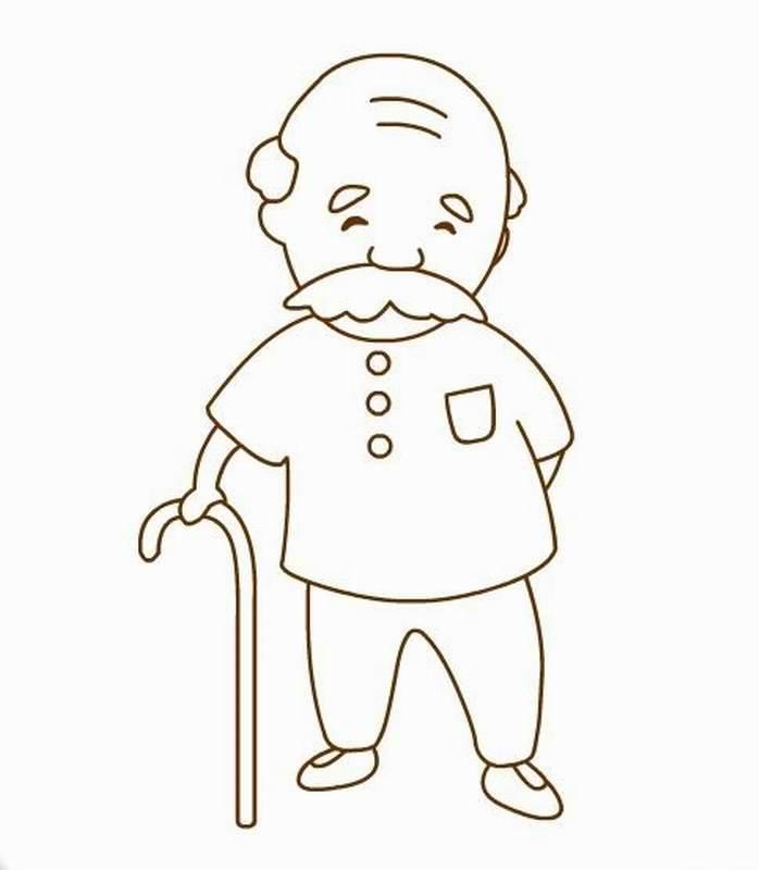 老爷爷简笔画 老爷爷简笔画头像
