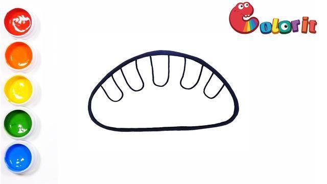 面包简笔画 面包简笔画彩色