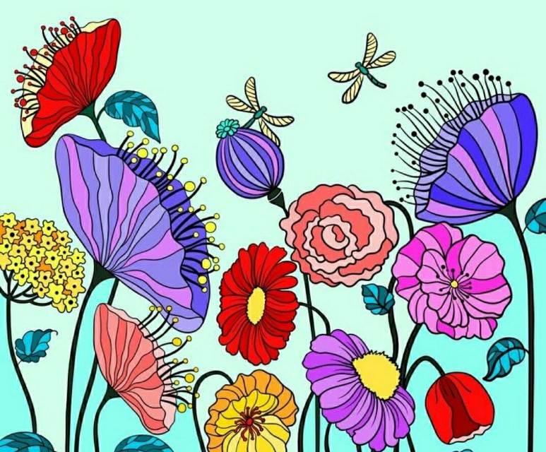 花卉简笔画图片大全 花卉简笔画图片大全大图彩色