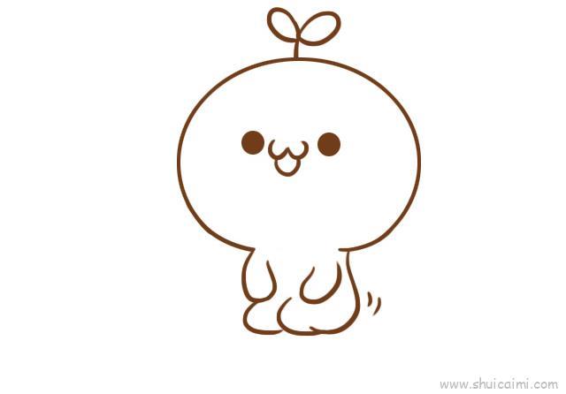 长草颜团子儿童画怎么画 长草颜团子简笔画顺序