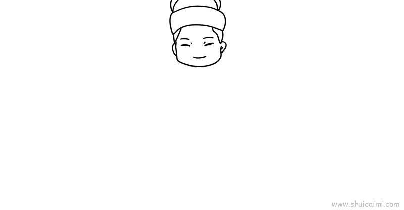 古人儿童画怎么画 古人简笔画步骤