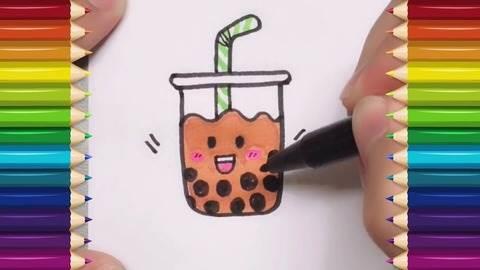奶茶简笔画 奶茶简笔画可爱卡通