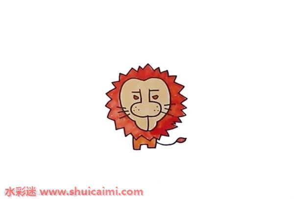 用数字5画狮子怎么画 狮子简笔画简单又漂亮彩色