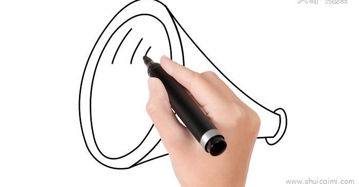 喇叭儿童画怎么画 喇叭简笔画好看