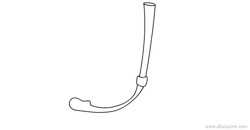 呼吸管儿童画怎么画 呼吸管简笔画顺序