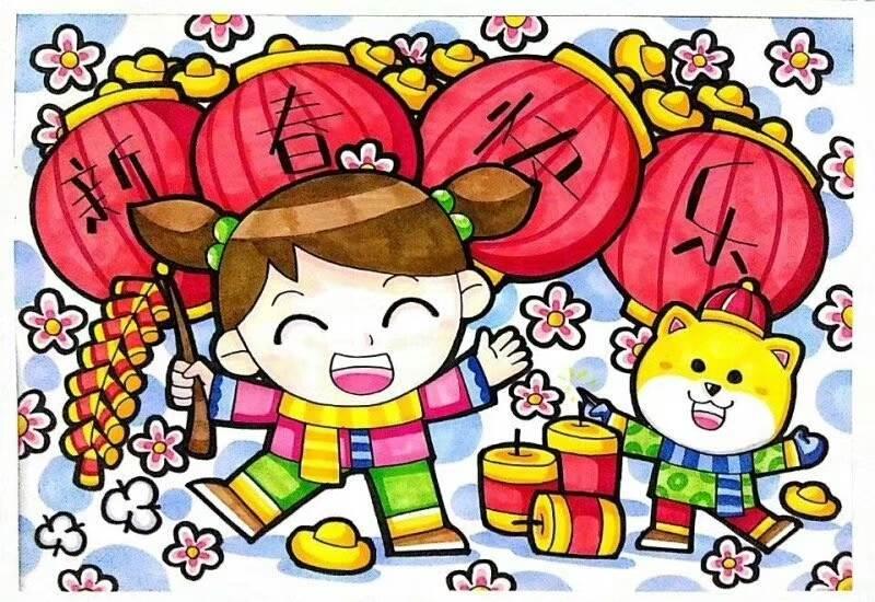 中国传统节日简笔画 中国传统节日简笔画图片大全彩色