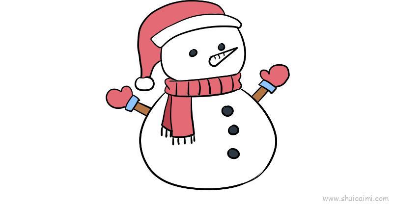 圣诞节雪人儿童画怎么画 圣诞节雪人简笔画顺序