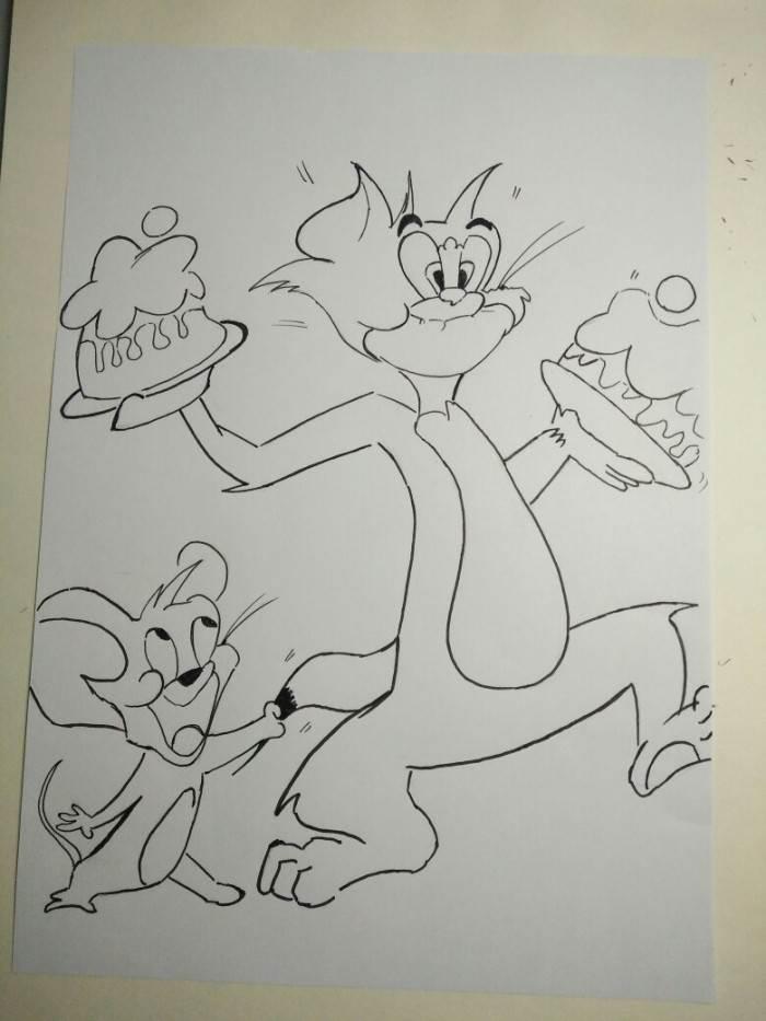 猫和老鼠简笔画 猫和老鼠简笔画图片