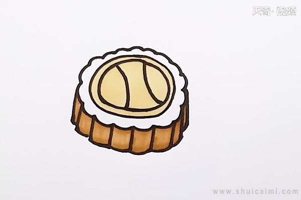 月饼简笔画怎么画 月饼简笔画步骤