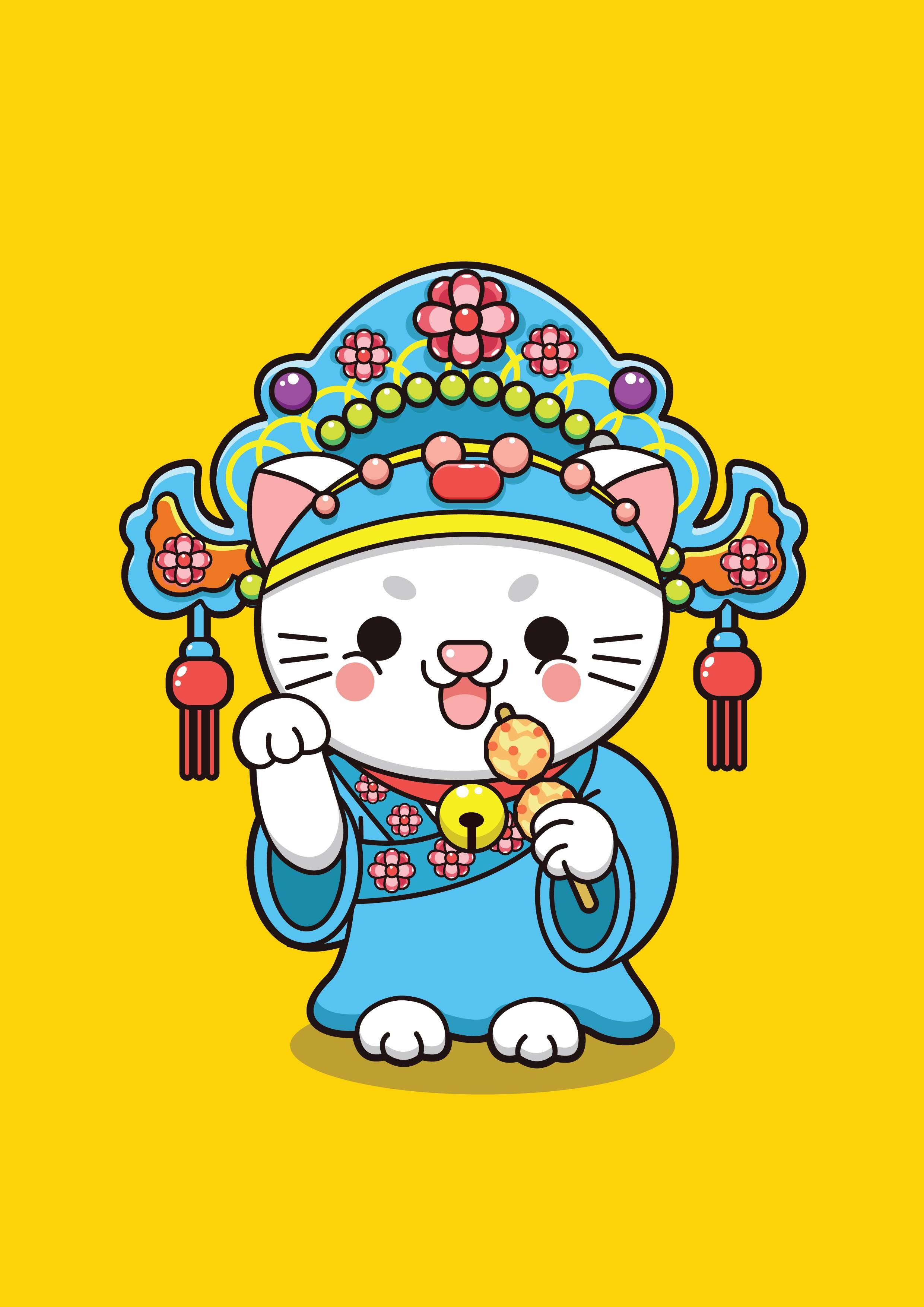 招财猫简笔画 招财猫简笔画图片大全可爱