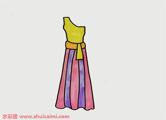 长裙子怎么画 长裙子简笔画画法