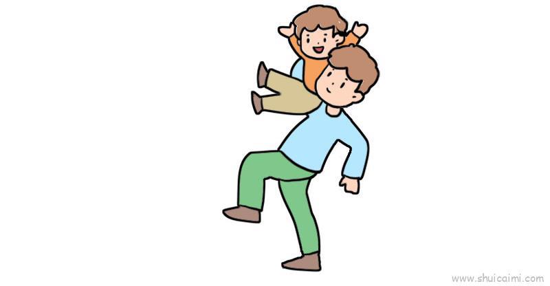 父亲节儿童画怎么画 父亲节简笔画图片