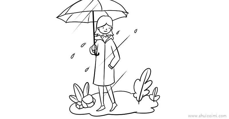 清明时节雨纷纷儿童画怎么画 清明时节雨纷纷简笔画图片大全