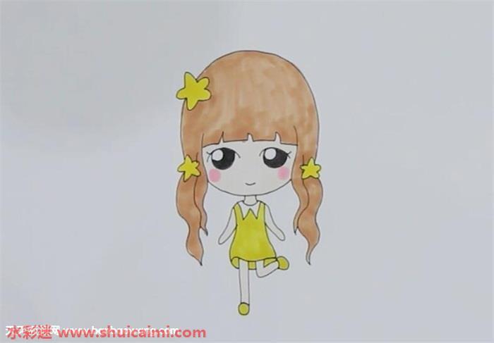 马尾女孩简笔画怎么画?马尾女孩简笔画的详细步骤教程
