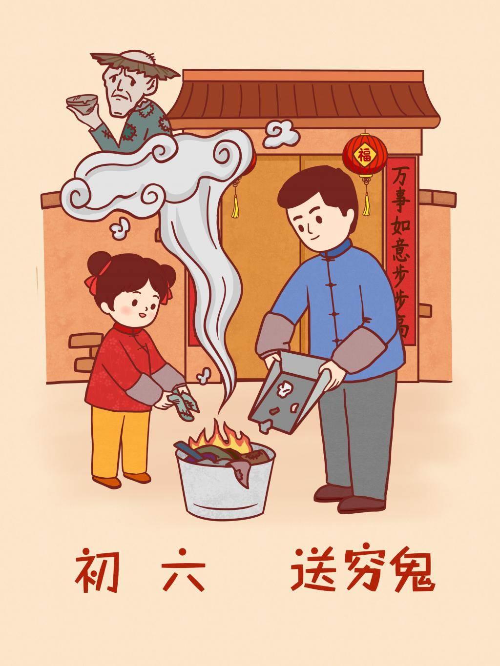 初六送穷鬼简笔画怎么画 初六送穷鬼简笔画怎么画图片