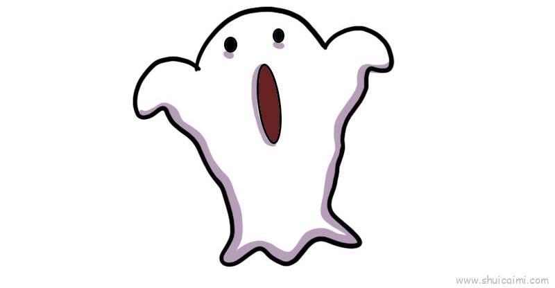呆萌幽灵儿童画怎么画 呆萌幽灵简笔画好看