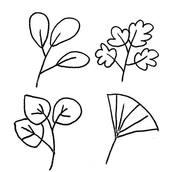秋天的叶子简笔画 秋天的叶子简笔画图片