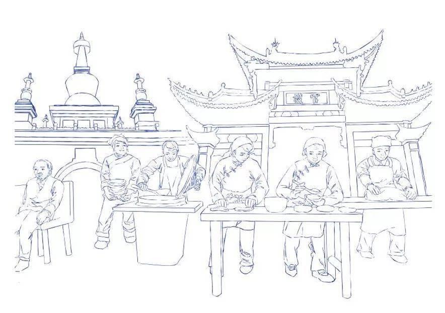 城隍庙的简笔画 城隍庙的简笔画现代