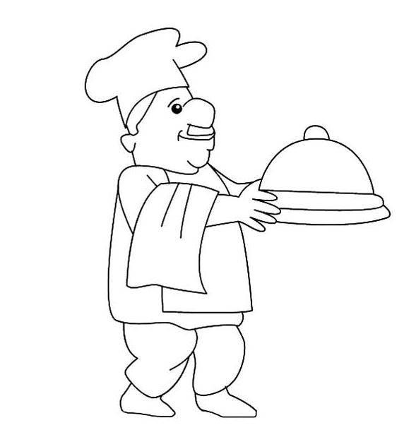 厨师简笔画图片大全 厨师简笔画图片大全颜色可爱