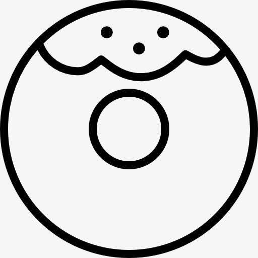 甜甜圈简笔画 甜甜圈简笔画图片