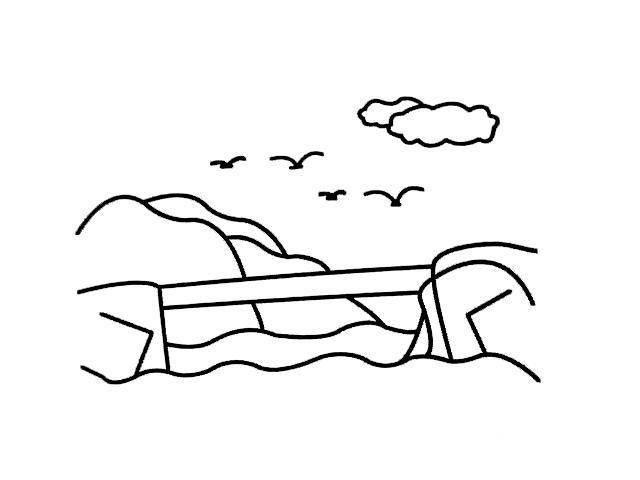 木桥简笔画 过独木桥简笔画