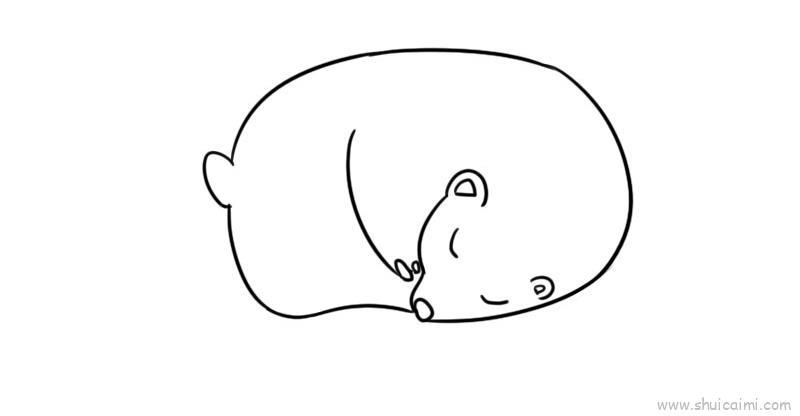 冬天动物冬眠教程儿童画怎么画 冬天动物冬眠教程简笔画画法