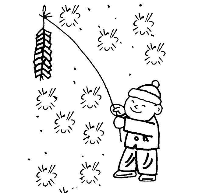 春节放烟花的图片简笔画 春节放烟花的图片简笔画可爱