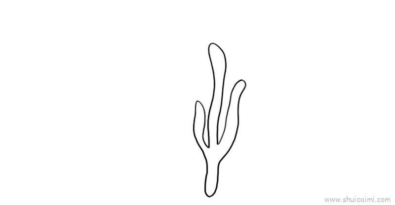 海草儿童画怎么画 海草简笔画画法