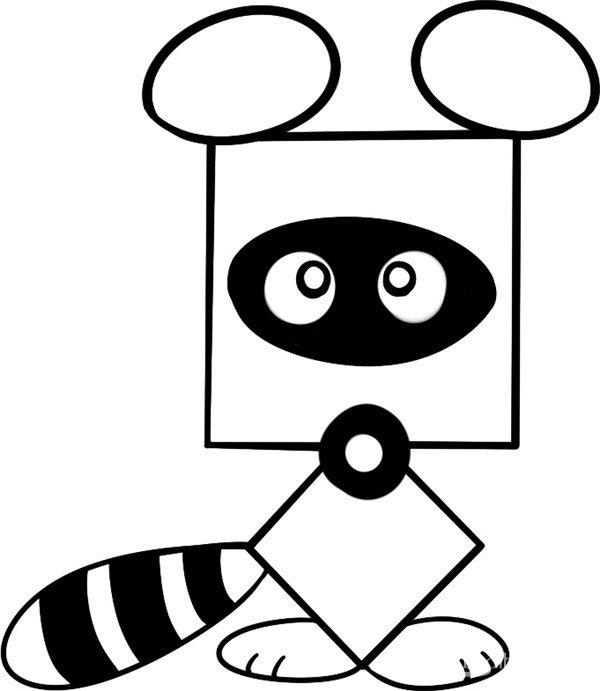 奸猾的臭鼬的简笔画怎么画 奸猾的臭鼬简笔画简单