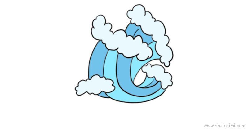 海浪儿童画怎么画 海浪简笔画图片大全