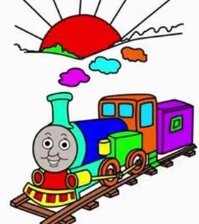 托马斯简笔画 托马斯火车简笔画