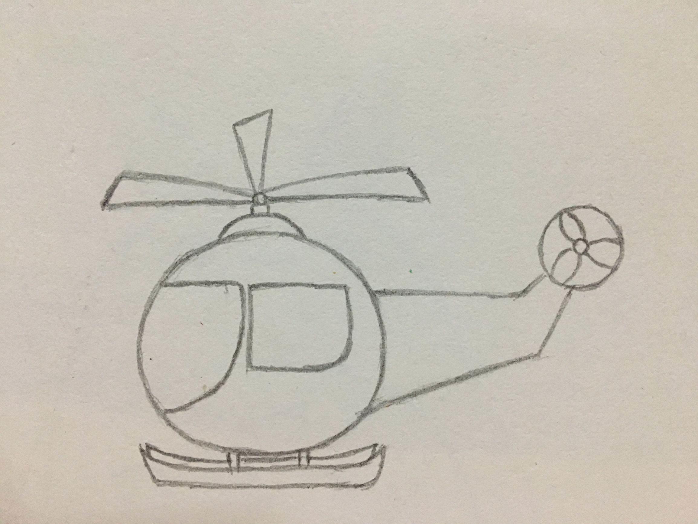 直升机简笔画 直升机简笔画幼儿