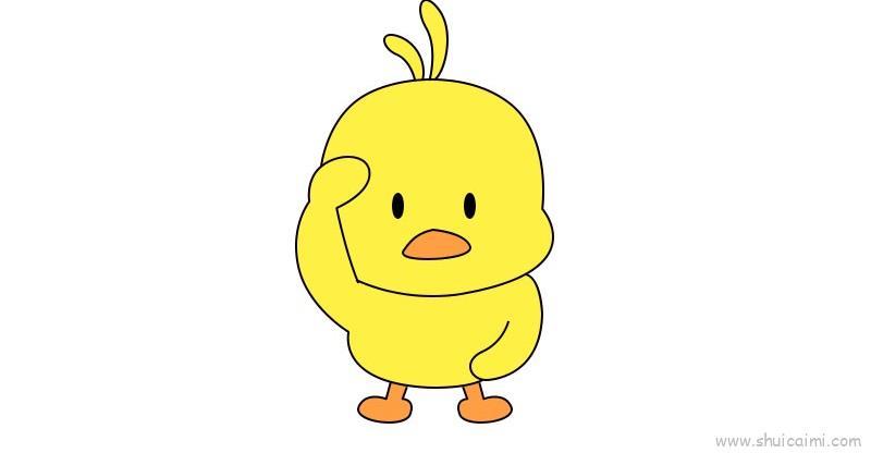 超萌小黄鸭儿童画怎么画 超萌小黄鸭简笔画简单又好看