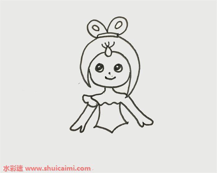 怎么画简单漂亮卡通叶罗丽仙子简笔画？