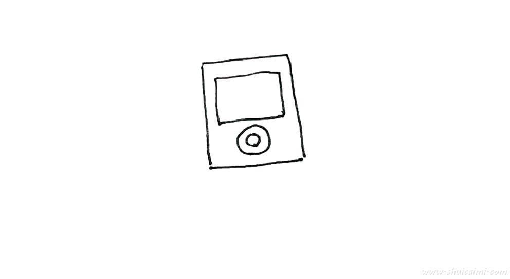 随身听怎么画 随身听简笔画简单好看带颜色