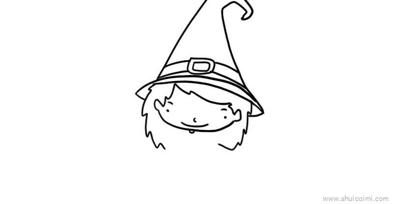 女巫儿童画怎么画 女巫简笔画步骤
