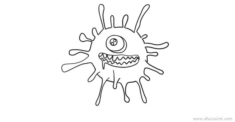 病毒教程儿童画怎么画 病毒教程简笔画简单又好看
