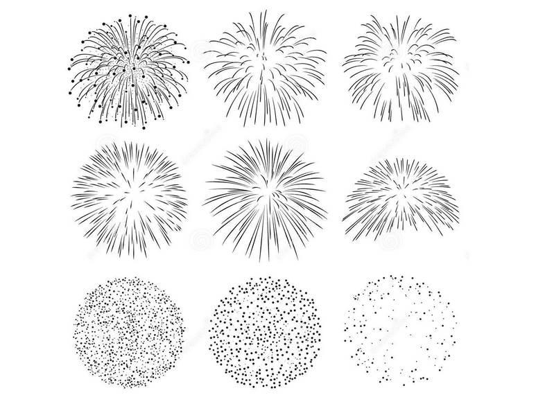 春节的烟花怎么画简笔画 过年的烟花怎么画简笔画