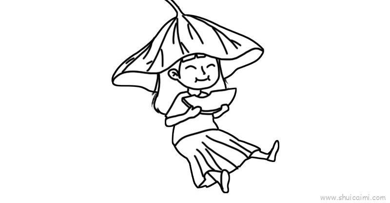 吃西瓜儿童画怎么画 吃西瓜简笔画图片