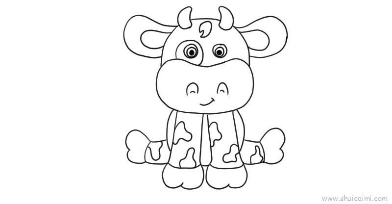可爱奶牛儿童画怎么画 可爱奶牛简笔画简单