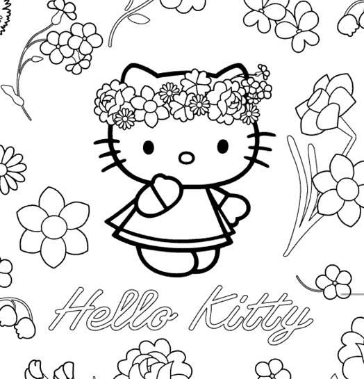 kitty猫简笔画 kitty猫简笔画带颜色