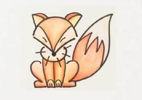 简笔画狐狸 简笔画狐狸头的画法
