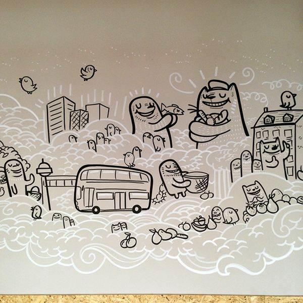 墙绘壁画手绘简笔画 墙绘壁画手绘简笔画大全