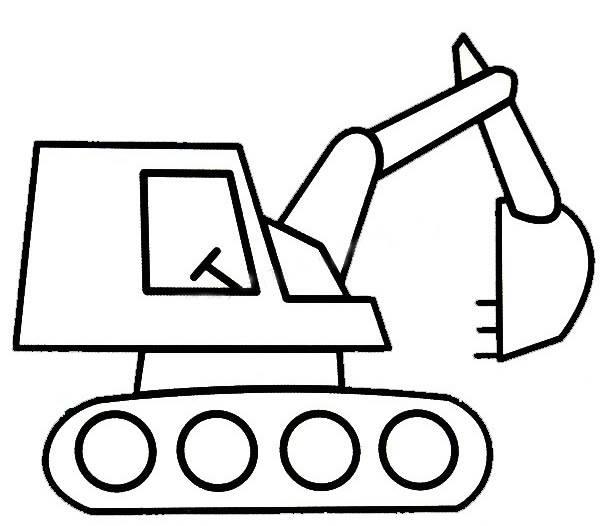 挖掘机简笔画 挖掘机简笔画图片
