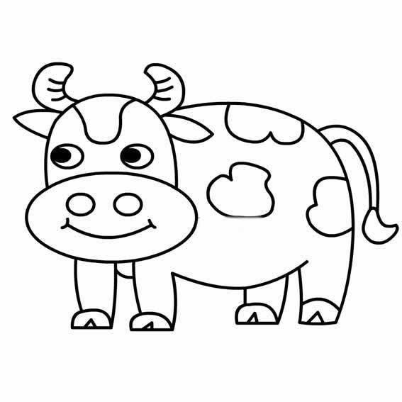 奶牛的简笔画图片大全 奶牛的简笔画图片大全彩色