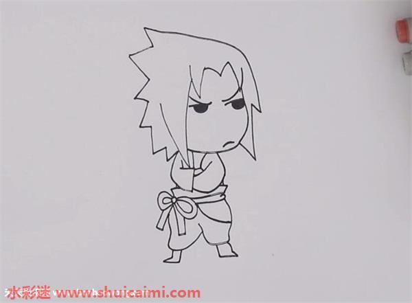 佐助怎么画 佐助简笔画彩色