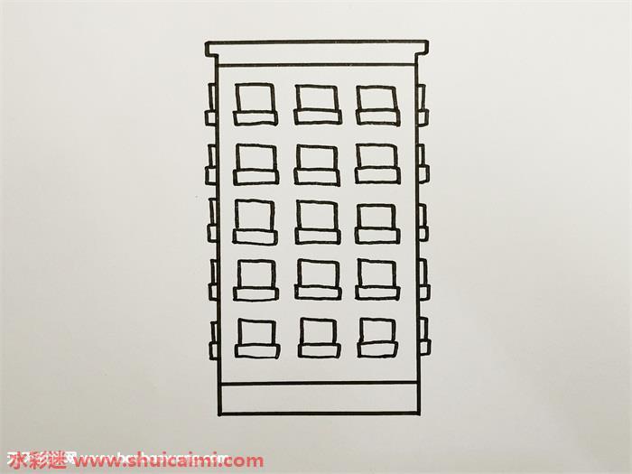 楼房怎么画 楼房简笔画画法